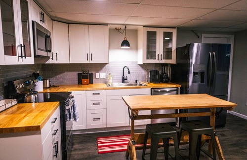Cheyenne Apartment | Spacious basement with brand new kitchen