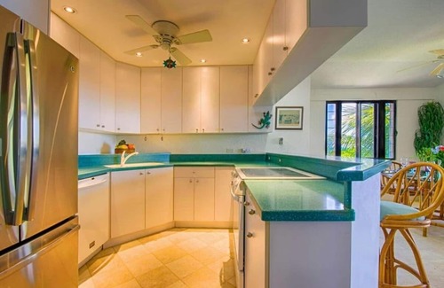 Orange Grove Condo | Spacious BEACHFRONT Condo with STUNNING Buck Island & Sea Views.