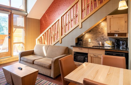 Banff Condo | Spacious Condo with Balcony | Grotto Style + Sauna