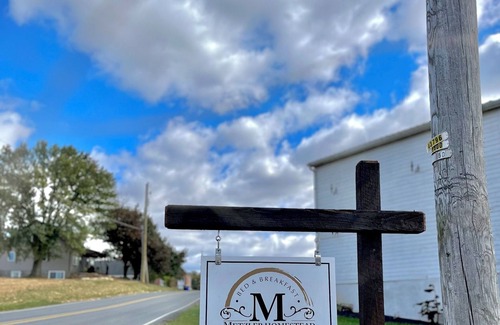 Ephrata Apartment | Spacious SIgnature Suite on country farmland and a beautiful farmland view from windows and front porch
