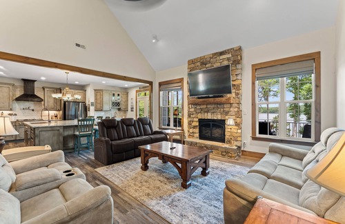Sherrills Ford House | Spacious Waterfront Home on Lake Norman with Firepit, Views, and Dock Access