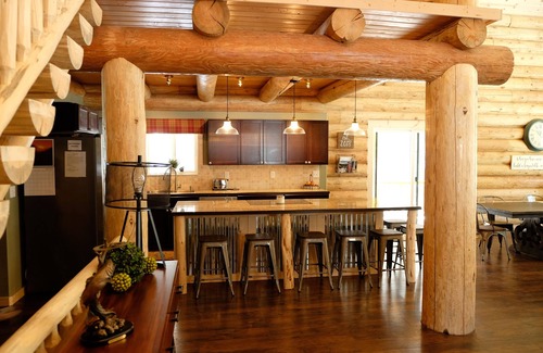 Island Park Cabin | Spectacular Log Lodge near Yellowstone on Private Island 600 feet to lake access