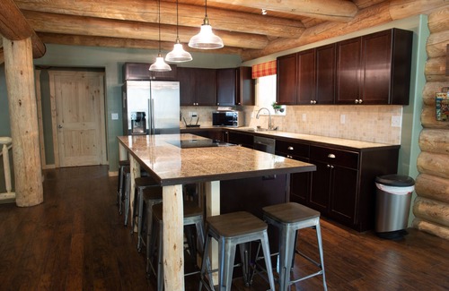 Island Park Cabin | Spectacular Log Lodge near Yellowstone on Private Island 600 feet to lake access