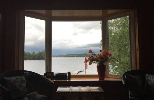 Millinocket Cottage | Spectacular Waterfront, Mountain view, Private Maine Cabin