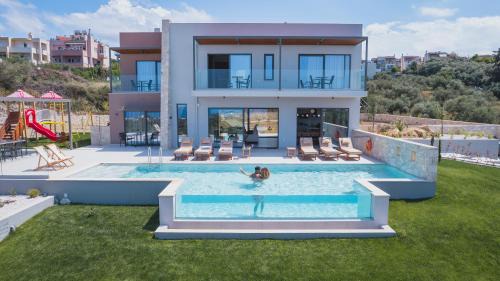 Galatas Villa | Star Luxury Villa - Private pool, gym, playground