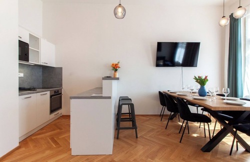 Zizkov Apartment | Stay Inn | Luxury 3-BR Flat w/High Ceilings