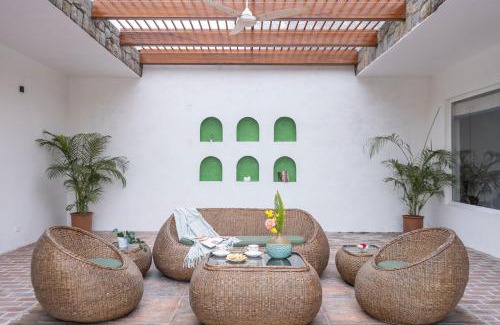 Thanesar Villa | StayVista at The Hideout Farms with Lawn and private Pool