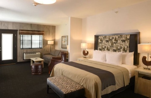 Broken Arrow Hotel | Stoney Creek, Kitchen and Balcony, Extended Stay King Suite | 2 Units