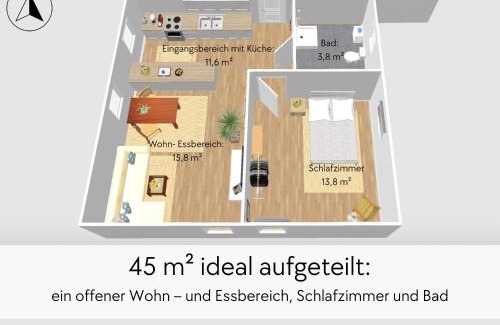 Schlitz Apartment | STORCHENNEST - Scandi Style - in der historischen Hinterburg Schlitz - mit Aufzug, Parkplatz & Garten - nahe Fulda und Bad Hersfeld