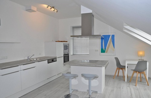 Heikendorf Apartment | Strandhafer - view of the marina and Kiel's inner fjord