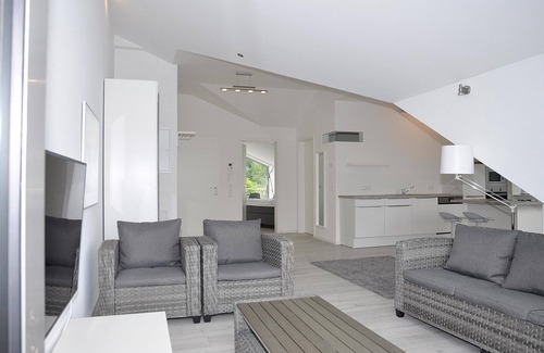 Heikendorf Apartment | Strandhafer - view of the marina and Kiel's inner fjord
