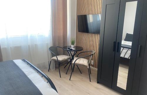 Mogosoaia Apartment | Studio 27mp - Dormitor cu baie proprie - Balcon - Bucatarie complet utilata