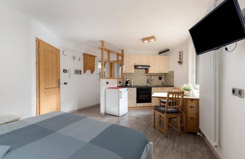 Tesero Apartment | Studio Apartment Casa Parè Francesca with Mountain View & Wi-Fi; Parking Available