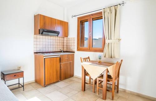Karpathos Town Apartment | Studio Apartment 'No 2' with Mountain View, Wi-Fi and Air Conditioning