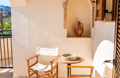 Karpathos Town Apartment | Studio Apartment 'No 2' with Mountain View, Wi-Fi and Air Conditioning