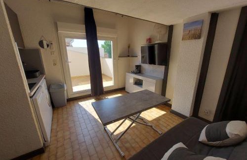 Marseillan Plage Apartment | Studio cabine climatisé avec solarium et parking privé - Centre Marseillan - FR-1-326-790