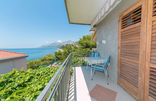 Brela Apartment | Studio flat with balcony and sea view Brela, Makarska (AS-20778-b)