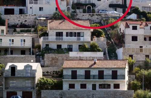 Pucisca Apartment | Studio flat with terrace and sea view Pučišća, Brač (AS-5625-a)