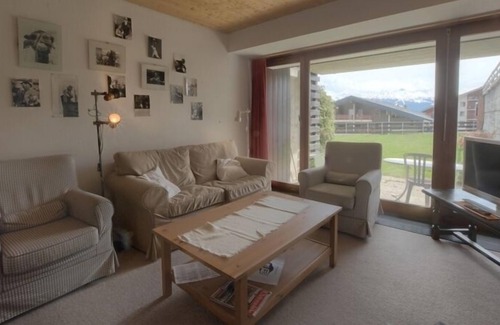 Anzere Apartment | Studio (max 4 pers.) near the cable car with view on the Valaisan Alps. Shops nearby, easy access, r
