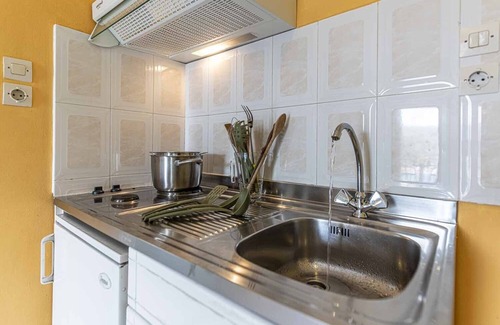 Vathy Apartment | Studio 'Veronis 2' with Sea View, Shared Pool & Wi-Fi