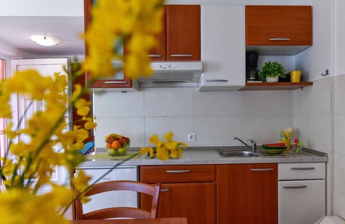 Stara Baska Apartment | Studio with terrace and air conditioning