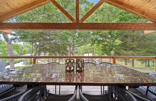 Afton House | Stunning modern lakefront home, boat slip, pool table, huge deck & more!