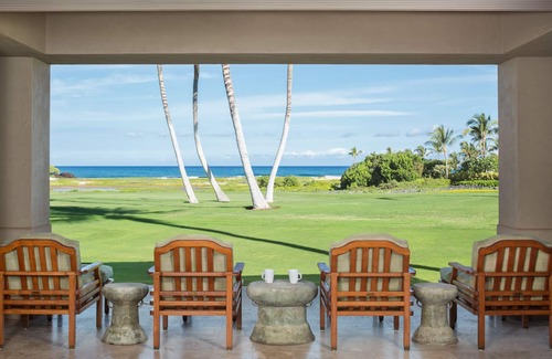 Kaupulehu Condo | Stunning Ocean Views - Hualalai Resort- 18th Fairway - Prime Location - Golf Cart Included