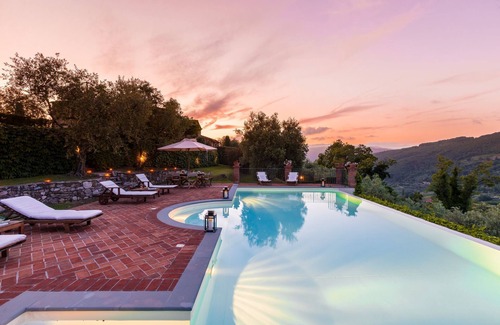Monsummano Terme Villa | Stunning private villa with hot tub, private pool, A/C, WIFI, TV, patio, panoramic view and park.