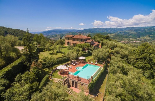 Monsummano Terme Villa | Stunning private villa with hot tub, private pool, A/C, WIFI, TV, patio, panoramic view and park.