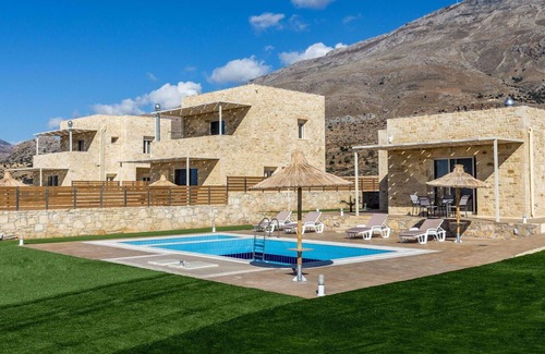 Triopetra Villa | Stunning private villa with A/C, private pool, WIFI, TV, balcony, panoramic view and parking