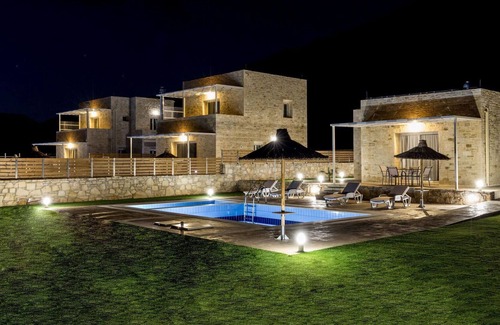 Triopetra Villa | Stunning private villa with A/C, private pool, WIFI, TV, balcony, panoramic view and parking