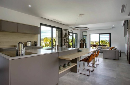 Cansalades Villa | Stunning private villa for 8 people with A/C, private pool, WIFI, TV, patio and panoramic view