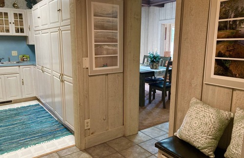 Ludington House | Stunning view of Hamlin Lake, w/deck, fire-pit, screened in porch. Sleeps 6.