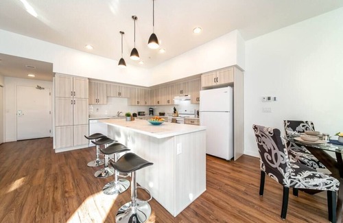 North Central Edmonton Apartment | ★Stylish⭐️Close to D/T✅FREE parking✔️King Bed ★2bed