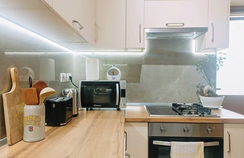 Vlore Apartment | Stylish Retreat with Balcony, Steps to Seafront