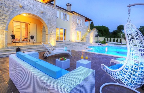 Jursici House | Stylish Villa ***** with heated swimming pool, summer kitchen and sports ground