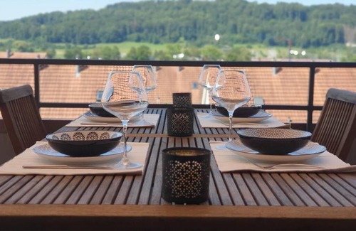 Wettswil Apartment | Sunny Maisonette Penthouse with Big Balcony & Great View