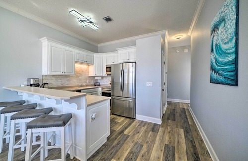 West Panama City Beach House | Sunny PCB Home w/Balcony: Steps to the Beach!