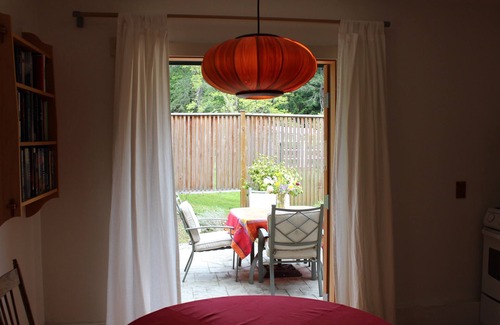 Ganges Apartment | Sunny quiet self-contained patio suite near Ganges on Salt Spring Island.