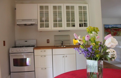 Ganges Apartment | Sunny quiet self-contained patio suite near Ganges on Salt Spring Island.