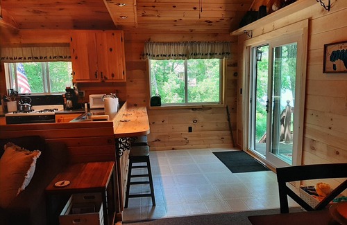 Bangor Cabin | Sunrise Views Cabin with AC, Game Room & Bar