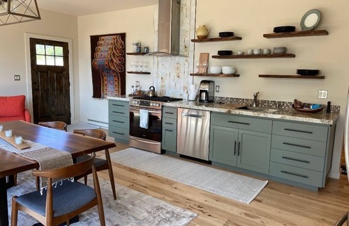 Bigfork House | Sunset Heaven Modern Barn House in cherry orchard with Flathead Lake views