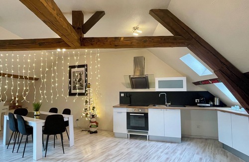 Montlucon Apartment | Superb furnished and equipped T3 decorated for the festive season