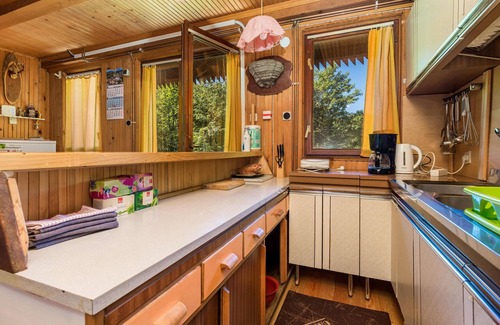 Zlobin House | Surrounded by pine trees is this small cottage.