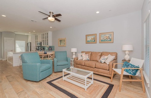 Rockport Condo | Sweeping views of Copano Bay from this newly constructed ground floor condo with a pool and a new fishing pier!