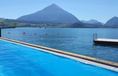 Aeschlen ob Gunten Apartment | SwissHut Stunning Views Alps & Lake - Apart. Lena Down