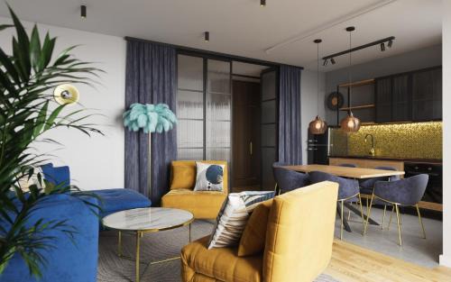 Kielce Apartment | Szafir - komfortowy apartament Osiedle Lecha - garaż podziemny, taras, grill, wejście 24h kod ,centrum, targi