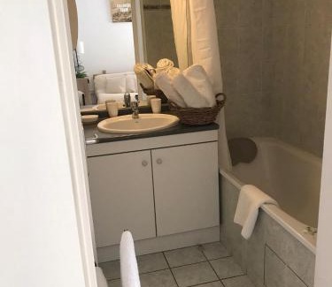 Quartier Croix-Daurade Apartment | T2 climatisé jardin & court de tennis/piscine/parking/fibre