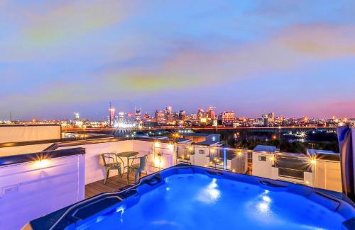 Katie Hill Neighborhood House | Taylor Swift Inspired Hot Tub Rooftop Deck Views