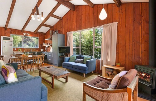 Pukawa Cottage | Te Kuru Cabin - Pukawa Bay Holiday Home